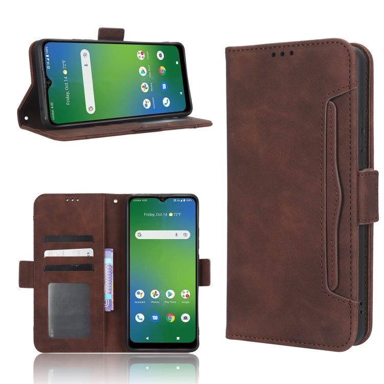 Custodia per telefono in pelle con slot per schede di consistenza al polpaccio, For Cricket Debut Smart, For Cricket Icon 4, For Cricket Innovate E 5G, For OPPO A1 Pro