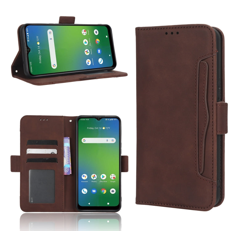 Custodia per telefono in pelle con slot per schede di consistenza al polpaccio, For Cricket Debut Smart, For Cricket Icon 4, For Cricket Innovate E 5G, For OPPO A1 Pro