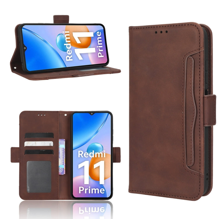 Custodia per telefono in pelle con slot per schede di consistenza al polpaccio, For Xiaomi Redmi 11 Prime 4G, For Xiaomi Redmi A1+, For Xiaomi Redmi Note 12 5G China, For Xiaomi Redmi Note 12 Pro 5G