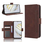 Custodia per telefono in pelle con slot per schede di consistenza al polpaccio, For Xiaomi Redmi Note 12 Pro+, For Huawei nova 10 SE, For Honor Play 40 Plus, For Nokia X30 5G