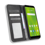 Custodia per telefono in pelle con trama retrò con fibbia magnetica, For Cricket Debut Smart, For Cricket Icon 4, For Cricket Innovate E 5G, For OPPO A1 Pro, For Realme 10 4G, For Realme 10 Pro