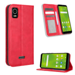 Custodia per telefono in pelle con trama retrò con fibbia magnetica, For Cricket Debut Smart, For Cricket Icon 4, For Cricket Innovate E 5G, For OPPO A1 Pro, For Realme 10 4G, For Realme 10 Pro