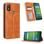 Custodia per telefono in pelle con trama retrò con fibbia magnetica, For Cricket Debut Smart, For Cricket Icon 4, For Cricket Innovate E 5G, For OPPO A1 Pro, For Realme 10 4G, For Realme 10 Pro