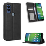 Custodia per telefono in pelle con trama retrò con fibbia magnetica, For Cricket Debut Smart, For Cricket Icon 4, For Cricket Innovate E 5G, For OPPO A1 Pro, For Realme 10 4G, For Realme 10 Pro