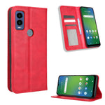 Custodia per telefono in pelle con trama retrò con fibbia magnetica, For Cricket Debut Smart, For Cricket Icon 4, For Cricket Innovate E 5G, For OPPO A1 Pro, For Realme 10 4G, For Realme 10 Pro