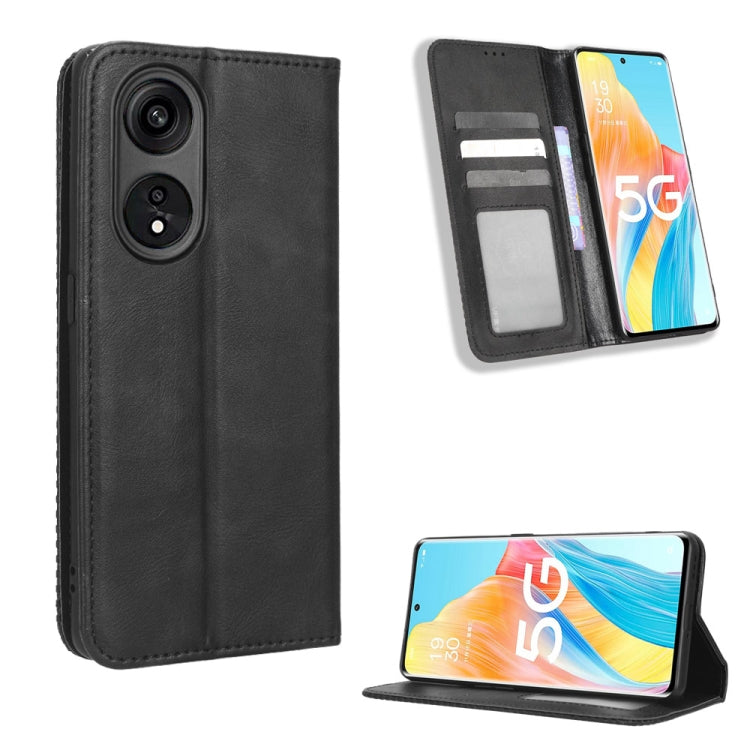 Custodia per telefono in pelle con trama retrò con fibbia magnetica, For Cricket Debut Smart, For Cricket Icon 4, For Cricket Innovate E 5G, For OPPO A1 Pro, For Realme 10 4G, For Realme 10 Pro