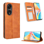 Custodia per telefono in pelle con trama retrò con fibbia magnetica, For Cricket Debut Smart, For Cricket Icon 4, For Cricket Innovate E 5G, For OPPO A1 Pro, For Realme 10 4G, For Realme 10 Pro