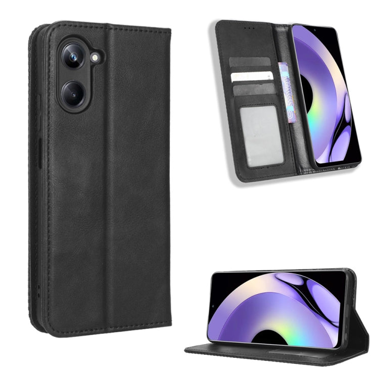 Custodia per telefono in pelle con trama retrò con fibbia magnetica, For Cricket Debut Smart, For Cricket Icon 4, For Cricket Innovate E 5G, For OPPO A1 Pro, For Realme 10 4G, For Realme 10 Pro