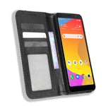 Custodia per telefono in pelle con trama retrò con fibbia magnetica, For TCL ION Z, For Tecno Pop 6 BE7, For vivo X90 5G, For vivo X90 Pro+, For Tecno Pova 4, For Infinix Hot 20 4G X682B