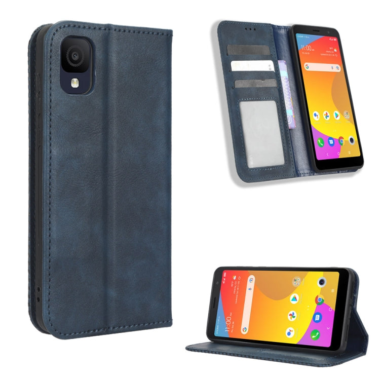 Custodia per telefono in pelle con trama retrò con fibbia magnetica, For TCL ION Z, For Tecno Pop 6 BE7, For vivo X90 5G, For vivo X90 Pro+, For Tecno Pova 4, For Infinix Hot 20 4G X682B