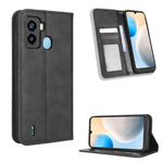 Custodia per telefono in pelle con trama retrò con fibbia magnetica, For TCL ION Z, For Tecno Pop 6 BE7, For vivo X90 5G, For vivo X90 Pro+, For Tecno Pova 4, For Infinix Hot 20 4G X682B
