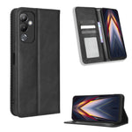 Custodia per telefono in pelle con trama retrò con fibbia magnetica, For TCL ION Z, For Tecno Pop 6 BE7, For vivo X90 5G, For vivo X90 Pro+, For Tecno Pova 4, For Infinix Hot 20 4G X682B