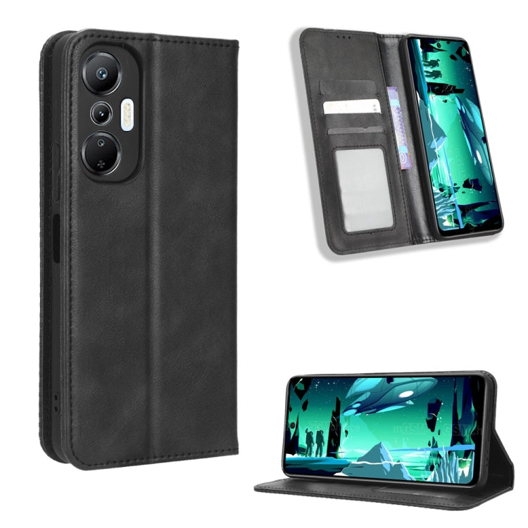 Custodia per telefono in pelle con trama retrò con fibbia magnetica, For Infinix Hot 20 5G X666B, For Infinix Hot 20S X6827, For Tecno Pova 4 Pro, For Huawei nova Y61, For Blackview BV5200, For Honor 80 SE 5G