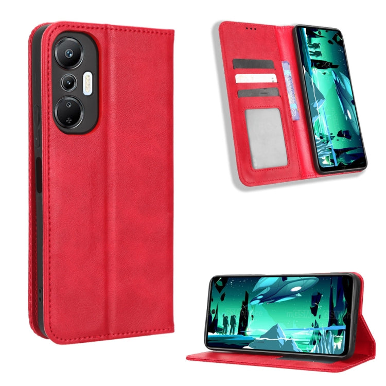 Custodia per telefono in pelle con trama retrò con fibbia magnetica, For Infinix Hot 20 5G X666B, For Infinix Hot 20S X6827, For Tecno Pova 4 Pro, For Huawei nova Y61, For Blackview BV5200, For Honor 80 SE 5G