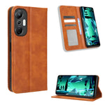 Custodia per telefono in pelle con trama retrò con fibbia magnetica, For Infinix Hot 20 5G X666B, For Infinix Hot 20S X6827, For Tecno Pova 4 Pro, For Huawei nova Y61, For Blackview BV5200, For Honor 80 SE 5G