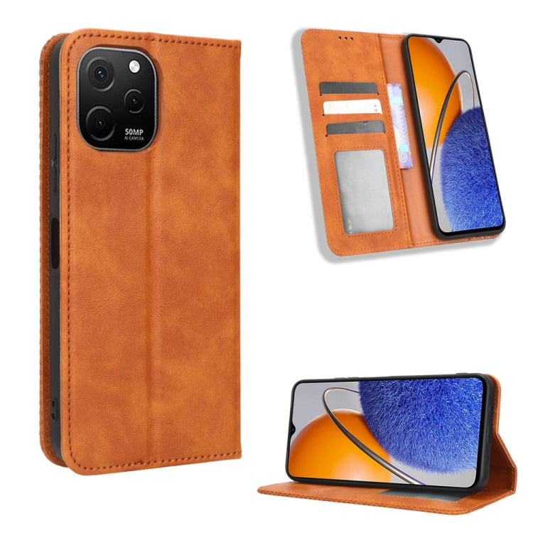 Custodia per telefono in pelle con trama retrò con fibbia magnetica, For Infinix Hot 20 5G X666B, For Infinix Hot 20S X6827, For Tecno Pova 4 Pro, For Huawei nova Y61, For Blackview BV5200, For Honor 80 SE 5G