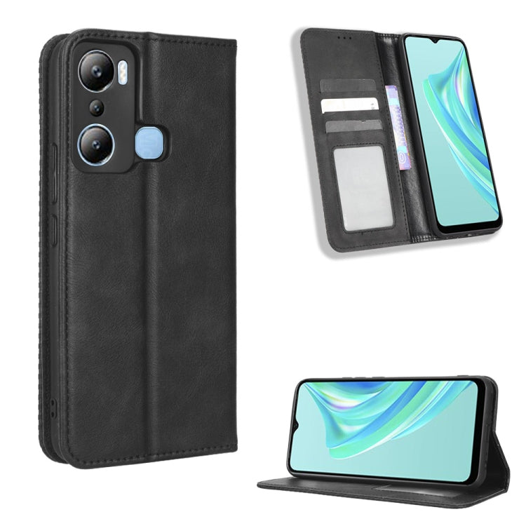 Custodia per telefono in pelle con trama retrò con fibbia magnetica, For Tecno Pop 6 Pro BE8, For Infinix Hot 20i, For Infinix Note 12 Pro 4G X676B, For Tecno Pova Neo 2, For Xiaomi Redmi 11 Prime 4G, For Xiaomi Redmi A1+