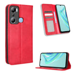 Custodia per telefono in pelle con trama retrò con fibbia magnetica, For Tecno Pop 6 Pro BE8, For Infinix Hot 20i, For Infinix Note 12 Pro 4G X676B, For Tecno Pova Neo 2, For Xiaomi Redmi 11 Prime 4G, For Xiaomi Redmi A1+