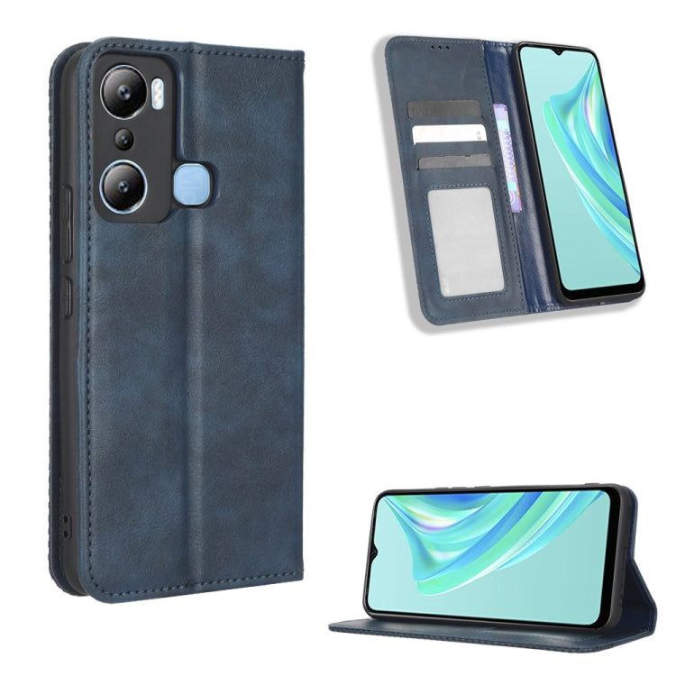 Custodia per telefono in pelle con trama retrò con fibbia magnetica, For Tecno Pop 6 Pro BE8, For Infinix Hot 20i, For Infinix Note 12 Pro 4G X676B, For Tecno Pova Neo 2, For Xiaomi Redmi 11 Prime 4G, For Xiaomi Redmi A1+