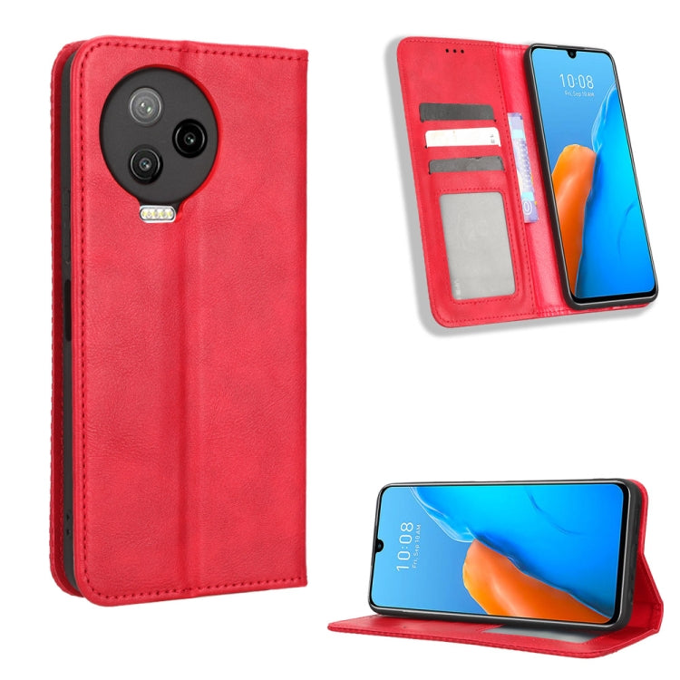 Custodia per telefono in pelle con trama retrò con fibbia magnetica, For Tecno Pop 6 Pro BE8, For Infinix Hot 20i, For Infinix Note 12 Pro 4G X676B, For Tecno Pova Neo 2, For Xiaomi Redmi 11 Prime 4G, For Xiaomi Redmi A1+