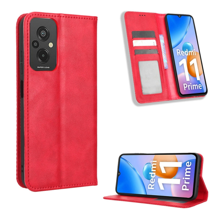 Custodia per telefono in pelle con trama retrò con fibbia magnetica, For Tecno Pop 6 Pro BE8, For Infinix Hot 20i, For Infinix Note 12 Pro 4G X676B, For Tecno Pova Neo 2, For Xiaomi Redmi 11 Prime 4G, For Xiaomi Redmi A1+