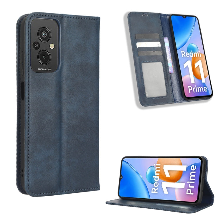 Custodia per telefono in pelle con trama retrò con fibbia magnetica, For Tecno Pop 6 Pro BE8, For Infinix Hot 20i, For Infinix Note 12 Pro 4G X676B, For Tecno Pova Neo 2, For Xiaomi Redmi 11 Prime 4G, For Xiaomi Redmi A1+