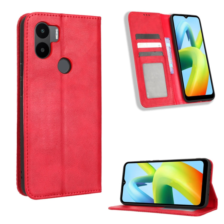 Custodia per telefono in pelle con trama retrò con fibbia magnetica, For Tecno Pop 6 Pro BE8, For Infinix Hot 20i, For Infinix Note 12 Pro 4G X676B, For Tecno Pova Neo 2, For Xiaomi Redmi 11 Prime 4G, For Xiaomi Redmi A1+