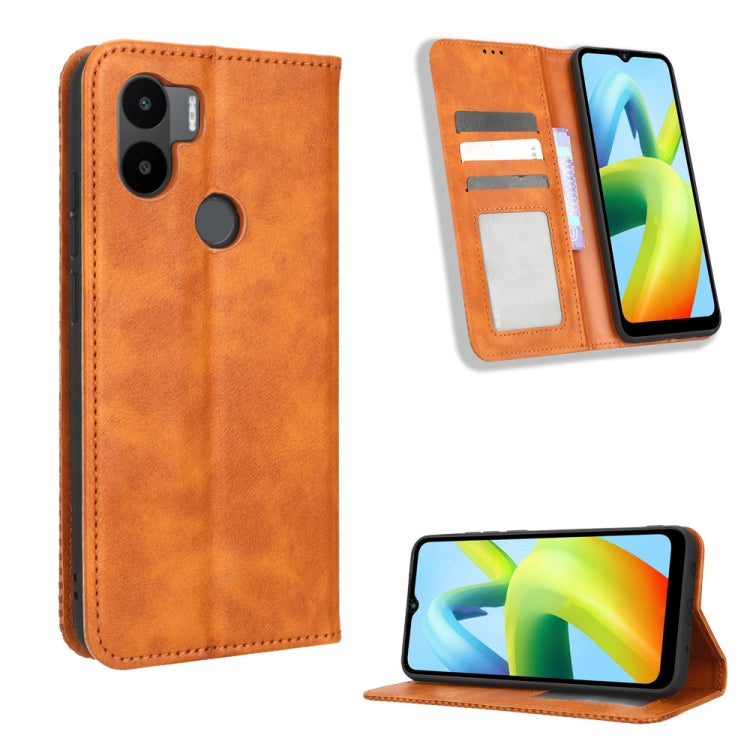 Custodia per telefono in pelle con trama retrò con fibbia magnetica, For Tecno Pop 6 Pro BE8, For Infinix Hot 20i, For Infinix Note 12 Pro 4G X676B, For Tecno Pova Neo 2, For Xiaomi Redmi 11 Prime 4G, For Xiaomi Redmi A1+