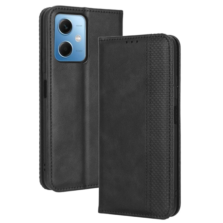 Custodia per telefono in pelle con trama retrò con fibbia magnetica, For Xiaomi Redmi Note 12 5G, For Xiaomi Redmi Note 12 Pro 5G, For Xiaomi Redmi Note 12 Pro+ Global, For Huawei nova 10 SE, For Honor Play 40 Plus, For Nokia X30 5G