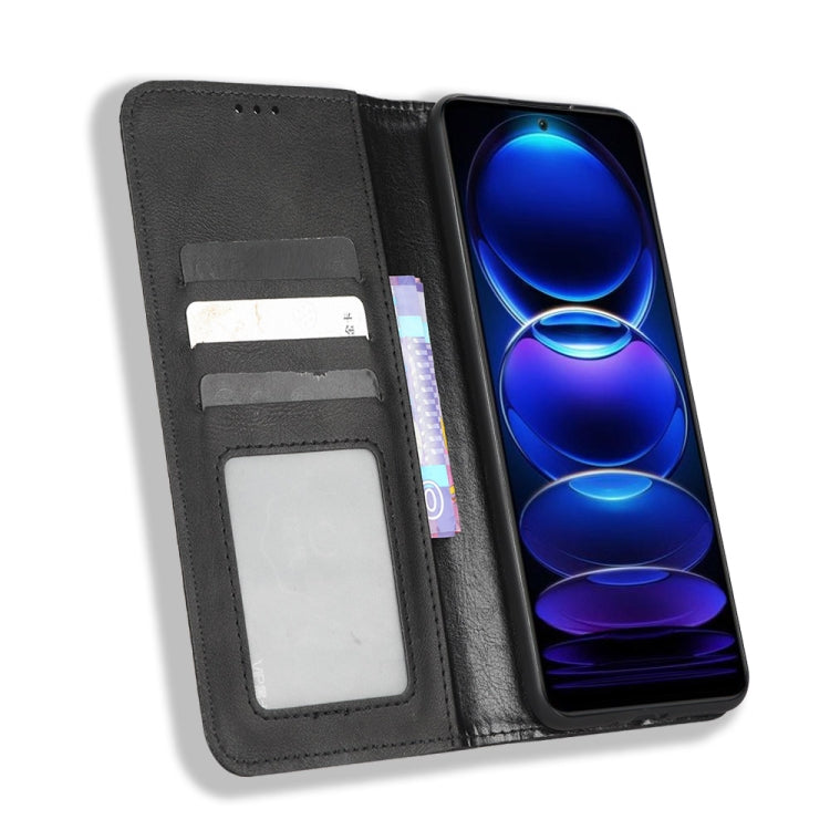 Custodia per telefono in pelle con trama retrò con fibbia magnetica, For Xiaomi Redmi Note 12 5G, For Xiaomi Redmi Note 12 Pro 5G, For Xiaomi Redmi Note 12 Pro+ Global, For Huawei nova 10 SE, For Honor Play 40 Plus, For Nokia X30 5G