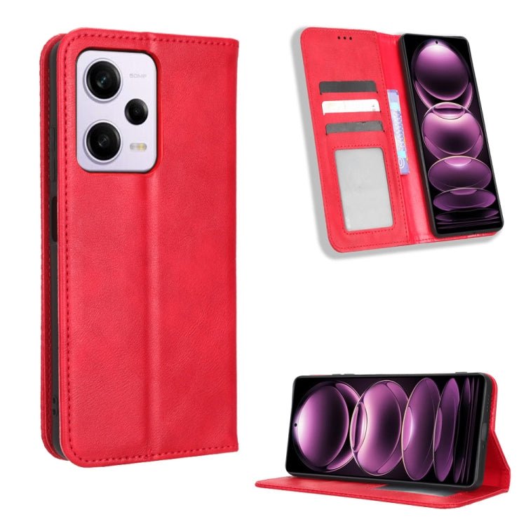 Custodia per telefono in pelle con trama retrò con fibbia magnetica, For Xiaomi Redmi Note 12 5G, For Xiaomi Redmi Note 12 Pro 5G, For Xiaomi Redmi Note 12 Pro+ Global, For Huawei nova 10 SE, For Honor Play 40 Plus, For Nokia X30 5G
