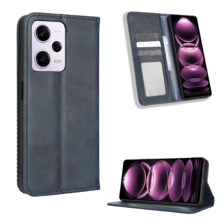 Custodia per telefono in pelle con trama retrò con fibbia magnetica, For Xiaomi Redmi Note 12 5G, For Xiaomi Redmi Note 12 Pro 5G, For Xiaomi Redmi Note 12 Pro+ Global, For Huawei nova 10 SE, For Honor Play 40 Plus, For Nokia X30 5G