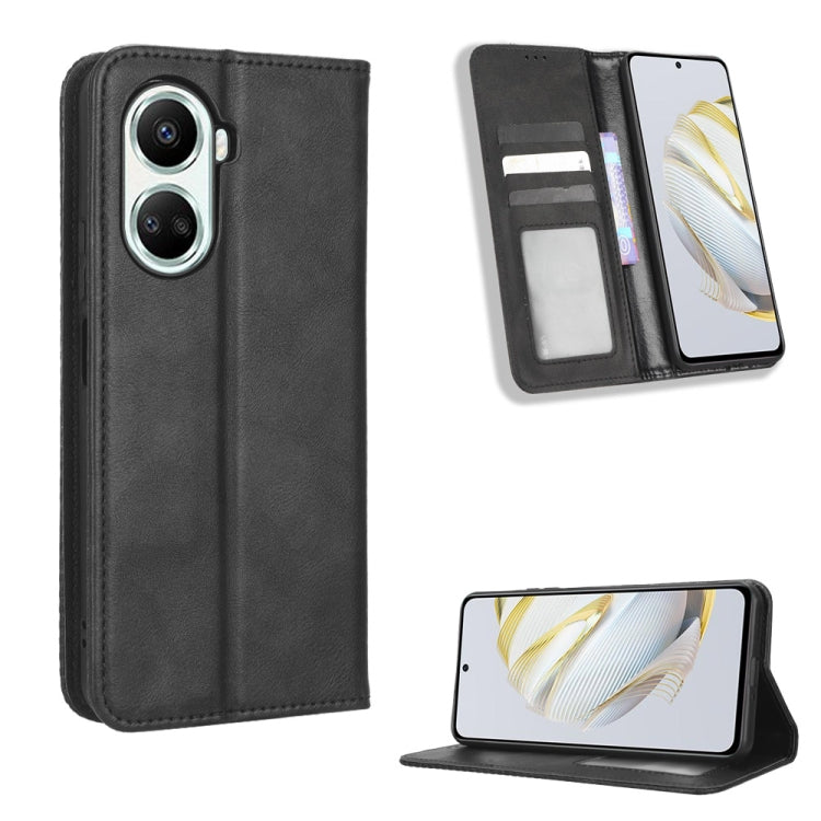 Custodia per telefono in pelle con trama retrò con fibbia magnetica, For Xiaomi Redmi Note 12 5G, For Xiaomi Redmi Note 12 Pro 5G, For Xiaomi Redmi Note 12 Pro+ Global, For Huawei nova 10 SE, For Honor Play 40 Plus, For Nokia X30 5G