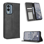 Custodia per telefono in pelle con trama retrò con fibbia magnetica, For Xiaomi Redmi Note 12 5G, For Xiaomi Redmi Note 12 Pro 5G, For Xiaomi Redmi Note 12 Pro+ Global, For Huawei nova 10 SE, For Honor Play 40 Plus, For Nokia X30 5G