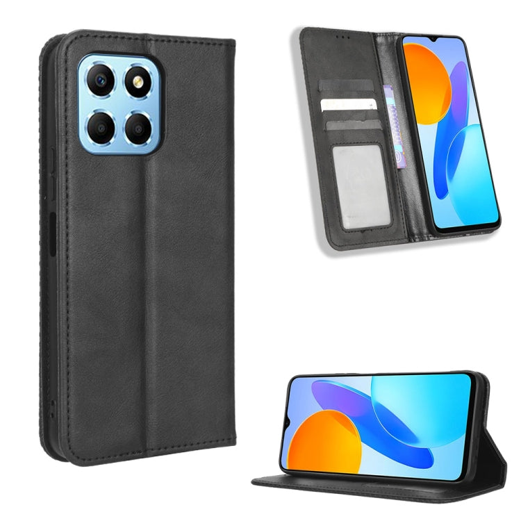 Custodia per telefono in pelle con trama retrò con fibbia magnetica, For Honor Play 6C / X8 5G / X6 4G, For Honor X20 SE / Huawei nova 10z, For Xiaomi 12T Pro, For Xiaomi Civi 2 5G / 12 Lite NE, For Umidigi G1