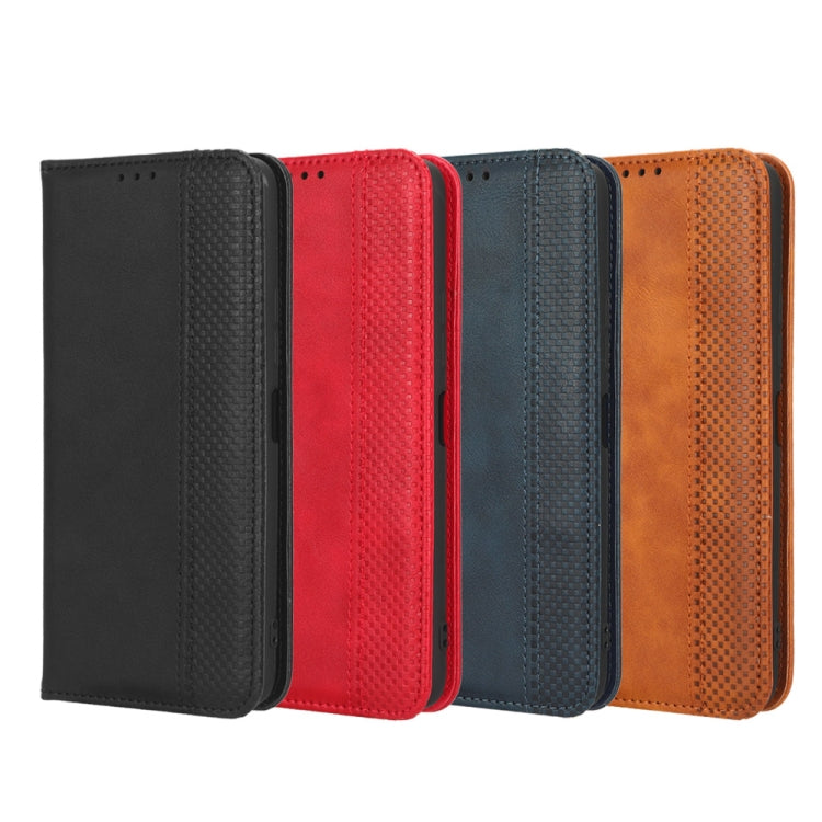 Custodia per telefono in pelle con trama retrò con fibbia magnetica, For Honor Play 6C / X8 5G / X6 4G, For Honor X20 SE / Huawei nova 10z, For Xiaomi 12T Pro, For Xiaomi Civi 2 5G / 12 Lite NE, For Umidigi G1