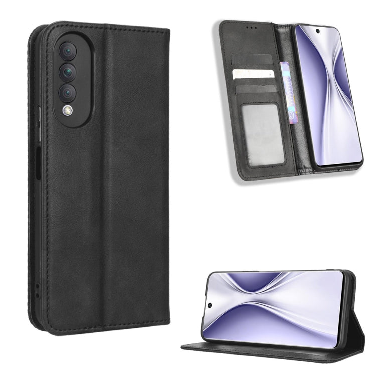 Custodia per telefono in pelle con trama retrò con fibbia magnetica, For Honor Play 6C / X8 5G / X6 4G, For Honor X20 SE / Huawei nova 10z, For Xiaomi 12T Pro, For Xiaomi Civi 2 5G / 12 Lite NE, For Umidigi G1