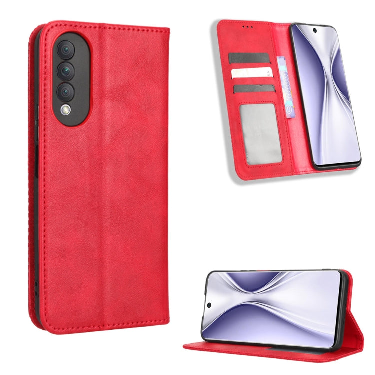 Custodia per telefono in pelle con trama retrò con fibbia magnetica, For Honor Play 6C / X8 5G / X6 4G, For Honor X20 SE / Huawei nova 10z, For Xiaomi 12T Pro, For Xiaomi Civi 2 5G / 12 Lite NE, For Umidigi G1