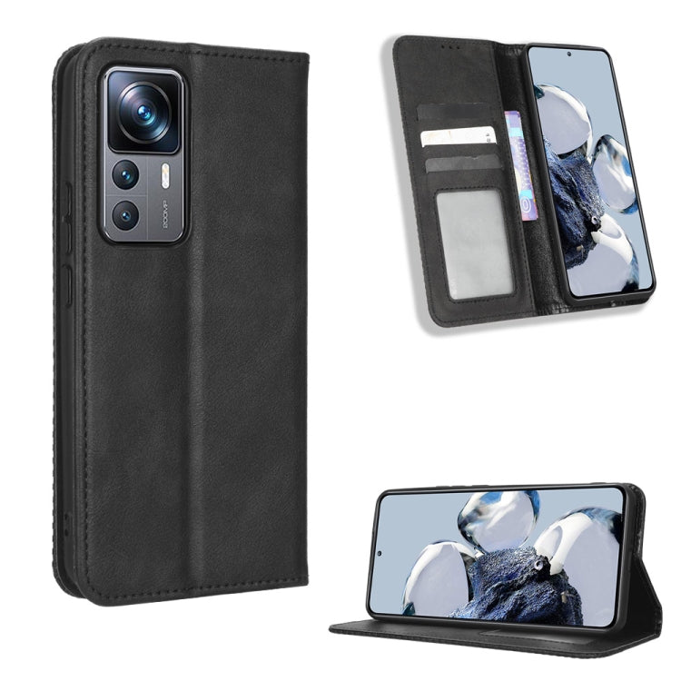 Custodia per telefono in pelle con trama retrò con fibbia magnetica, For Honor Play 6C / X8 5G / X6 4G, For Honor X20 SE / Huawei nova 10z, For Xiaomi 12T Pro, For Xiaomi Civi 2 5G / 12 Lite NE, For Umidigi G1