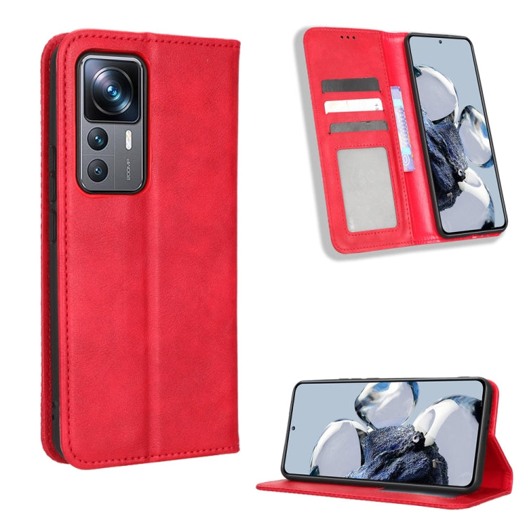 Custodia per telefono in pelle con trama retrò con fibbia magnetica, For Honor Play 6C / X8 5G / X6 4G, For Honor X20 SE / Huawei nova 10z, For Xiaomi 12T Pro, For Xiaomi Civi 2 5G / 12 Lite NE, For Umidigi G1