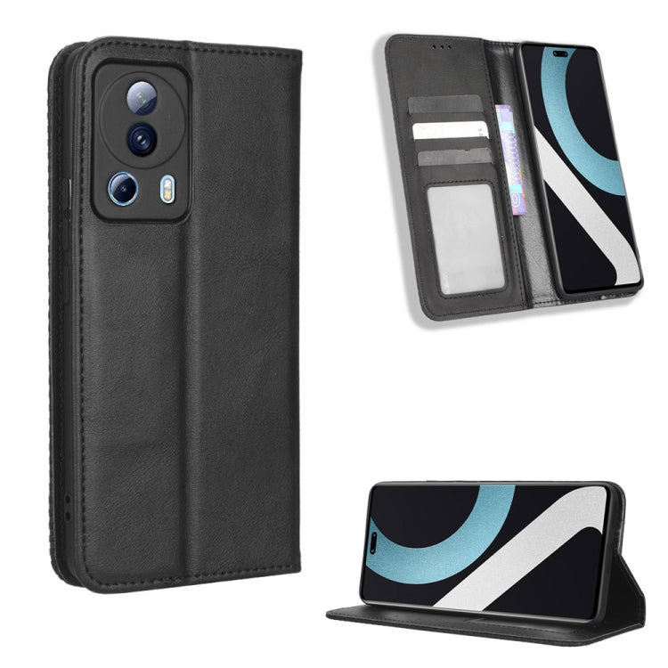 Custodia per telefono in pelle con trama retrò con fibbia magnetica, For Honor Play 6C / X8 5G / X6 4G, For Honor X20 SE / Huawei nova 10z, For Xiaomi 12T Pro, For Xiaomi Civi 2 5G / 12 Lite NE, For Umidigi G1
