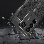 Custodia per telefono in TPU antiurto con texture Litchi, For vivo S16, For vivo S16 Pro
