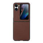 Custodia per telefono in vera pelle con trama in pelle di agnello, For OPPO Find N2, For OPPO Find N2 Flip