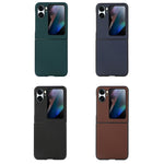 Custodia per telefono in vera pelle con trama in pelle di agnello, For OPPO Find N2, For OPPO Find N2 Flip