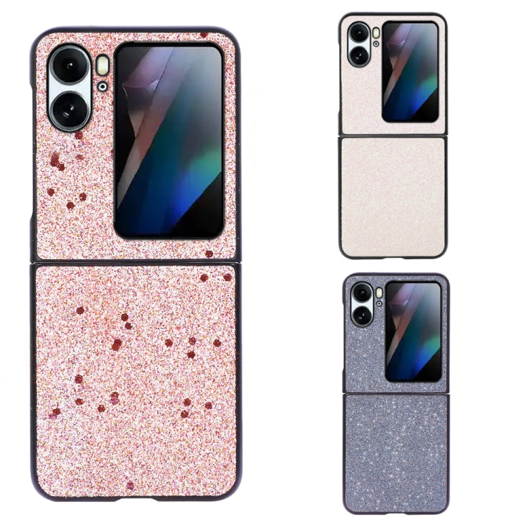 Custodia per telefono in polvere glitterata, For OPPO Find N2 Flip