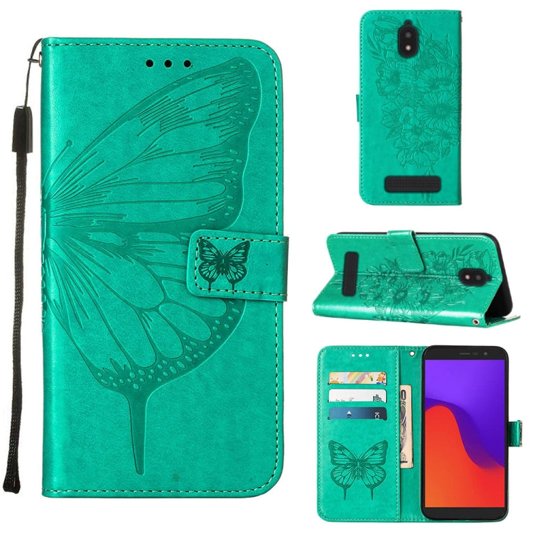 Custodia per telefono in pelle con vibrazione a farfalla goffrata, For BLU View 2 2022 / 2020, For Infinix Hot 20 4G X6826, For Infinix Hot 20 5G X666 / X66B