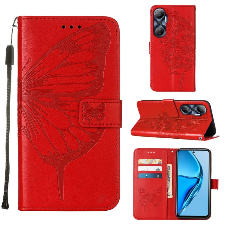 Custodia per telefono in pelle con vibrazione a farfalla goffrata, For BLU View 2 2022 / 2020, For Infinix Hot 20 4G X6826, For Infinix Hot 20 5G X666 / X66B