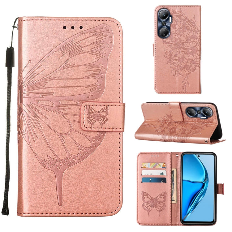 Custodia per telefono in pelle con vibrazione a farfalla goffrata, For BLU View 2 2022 / 2020, For Infinix Hot 20 4G X6826, For Infinix Hot 20 5G X666 / X66B
