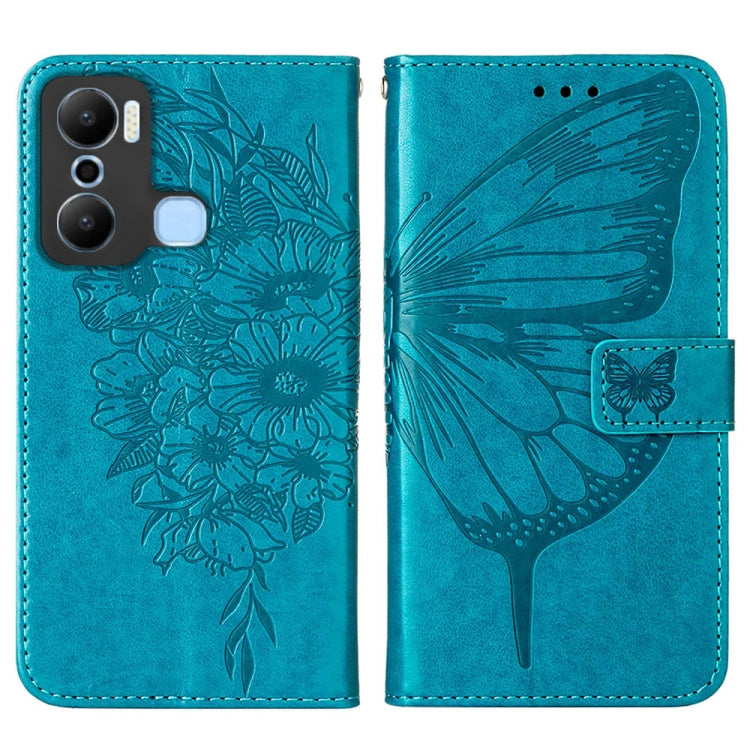 Custodia per telefono in pelle con vibrazione a farfalla goffrata, For Infinix Hot 20 Play, For Infinix Hot 20S / 20 Pro X6827, For Infinix Smart 7 X6515