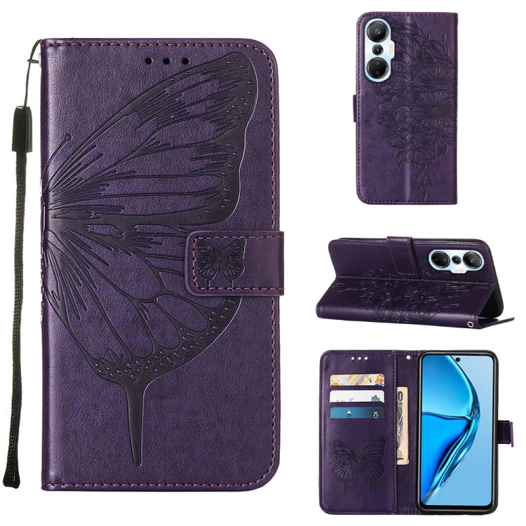 Custodia per telefono in pelle con vibrazione a farfalla goffrata, For Infinix Hot 20 Play, For Infinix Hot 20S / 20 Pro X6827, For Infinix Smart 7 X6515